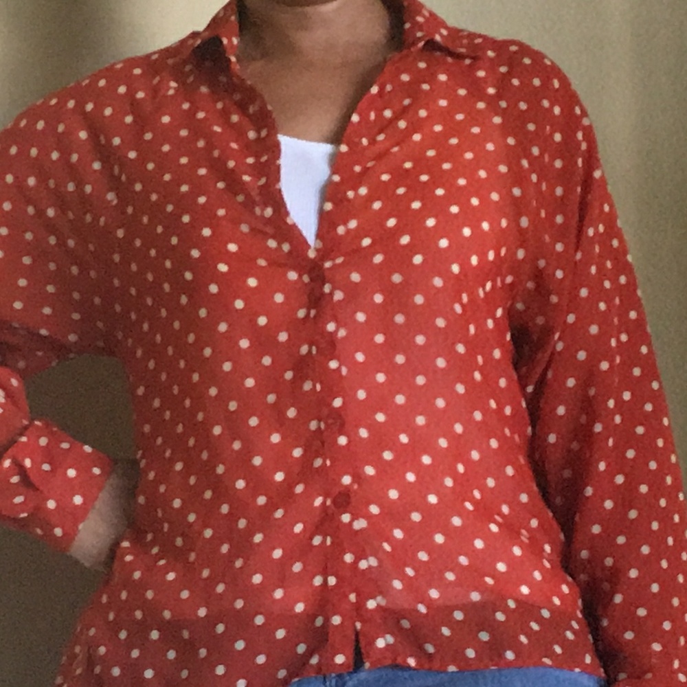 Polka dot blouse